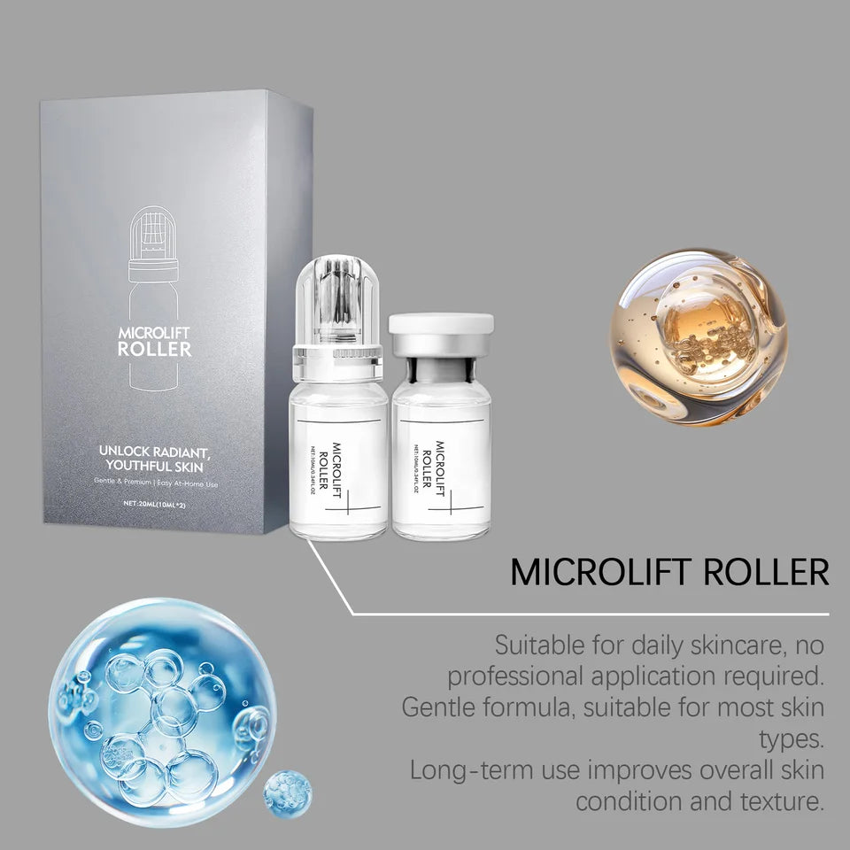 0.25mm Microneedle Hyaluronic Acid Essence Moisturizing Hydrating Brightening Tone Soothing Repairing Facial Skincare Essence