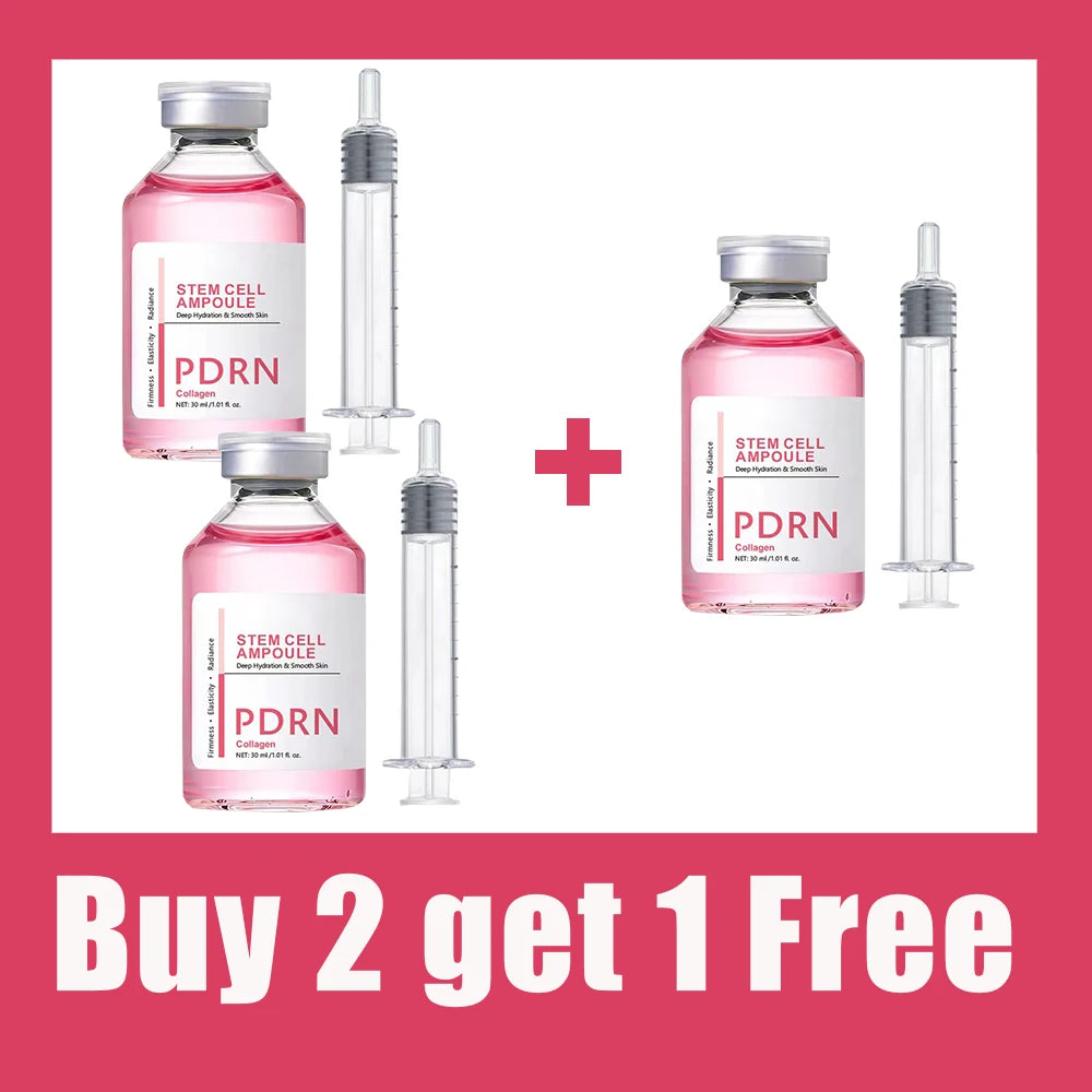 Stem Cell Ampoule Essence, Pink PDRN Ampoule Deep Repair Renew Skin Brighten Tone Strengthen Barrier firming Facial Essence