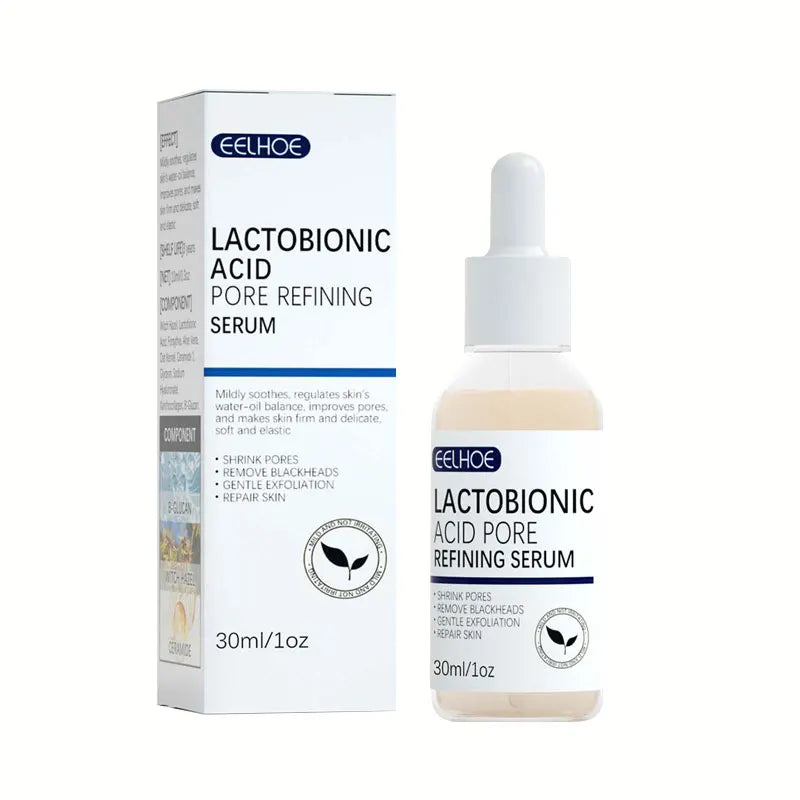 30ml Lactobionic Acid Pore Shrink Face Serum Hyaluronic Acid Moisturizer Nourish Pores Repair Essence Firming Korean Skincare