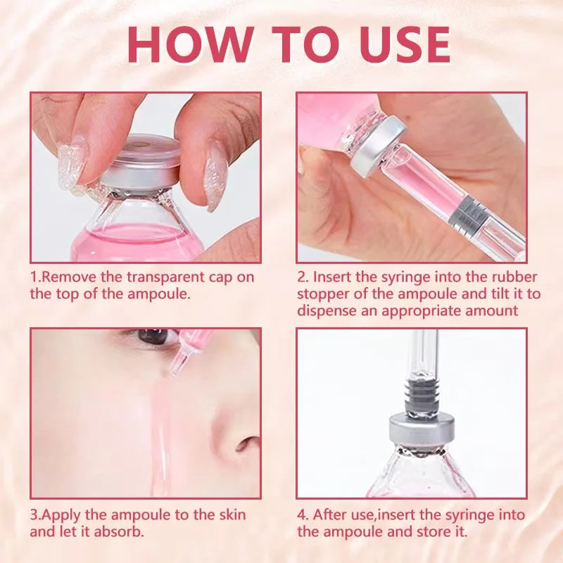 Stem Cell Ampoule Essence, Pink PDRN Ampoule Deep Repair Renew Skin Brighten Tone Strengthen Barrier firming Facial Essence