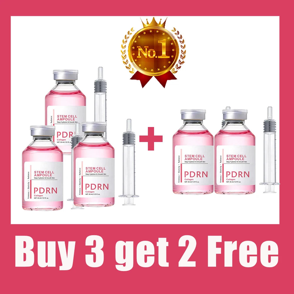 Stem Cell Ampoule Essence, Pink PDRN Ampoule Deep Repair Renew Skin Brighten Tone Strengthen Barrier firming Facial Essence