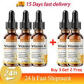 Vitamin C Whitening Serum Remove Freckles Dark Spots Face Essence Fade Melasma Melanin Brighten Repair Dull Skin Care Cosmetics