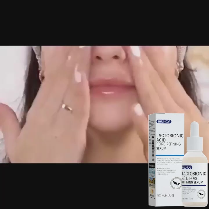 30ml Lactobionic Acid Pore Shrink Face Serum Hyaluronic Acid Moisturizer Nourish Pores Repair Essence Firming Korean Skincare