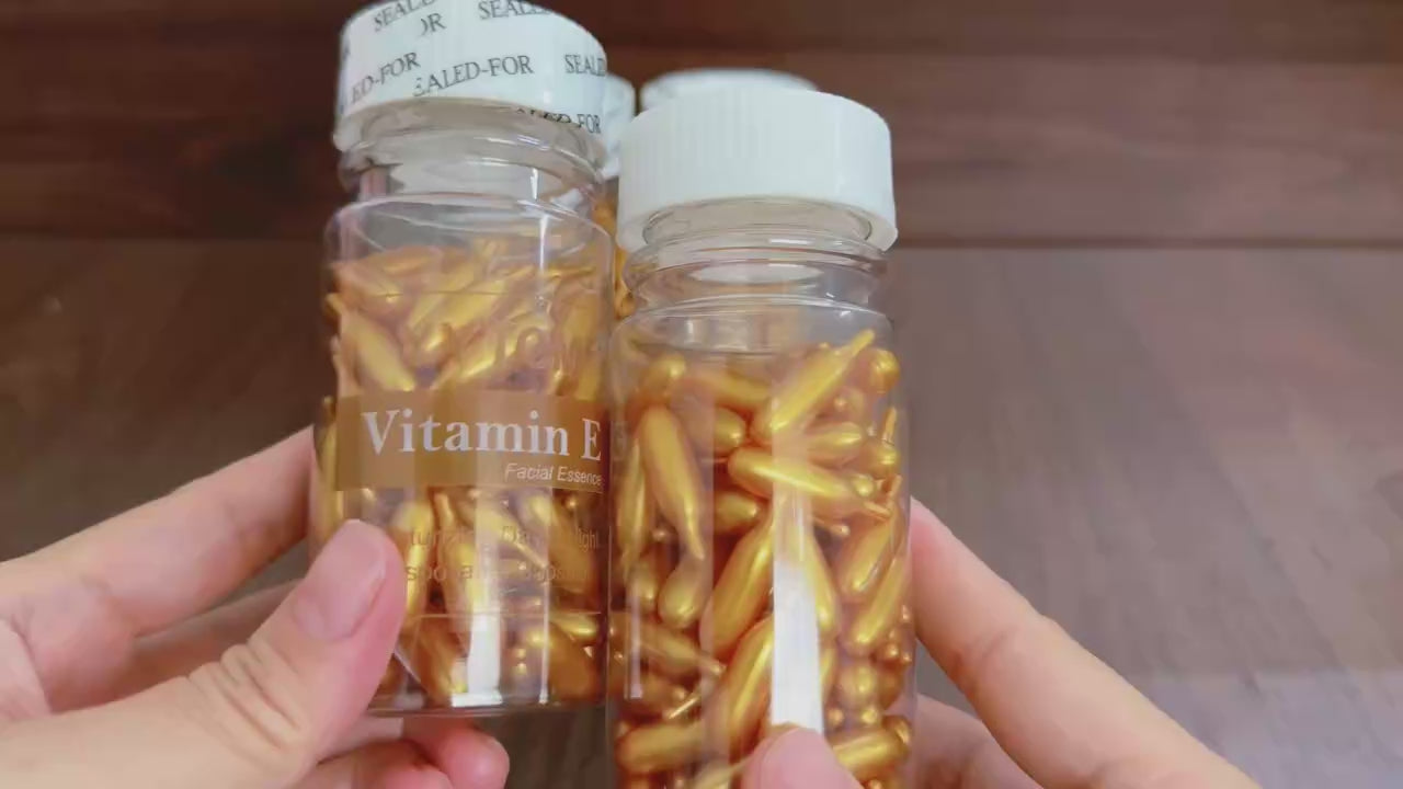 Vitamin E Serum Capsules, Single-Use Essence Capsules, Hydrating and Moisturizing Facial Skin 90 Capsules/Bottle - 1 Bottle